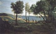 Jean Baptiste Camille  Corot Site des environs de Naple (mk11) Sweden oil painting artist